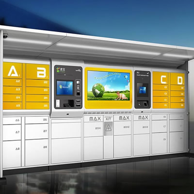 Industrial display application campus self-service delivery cabinet